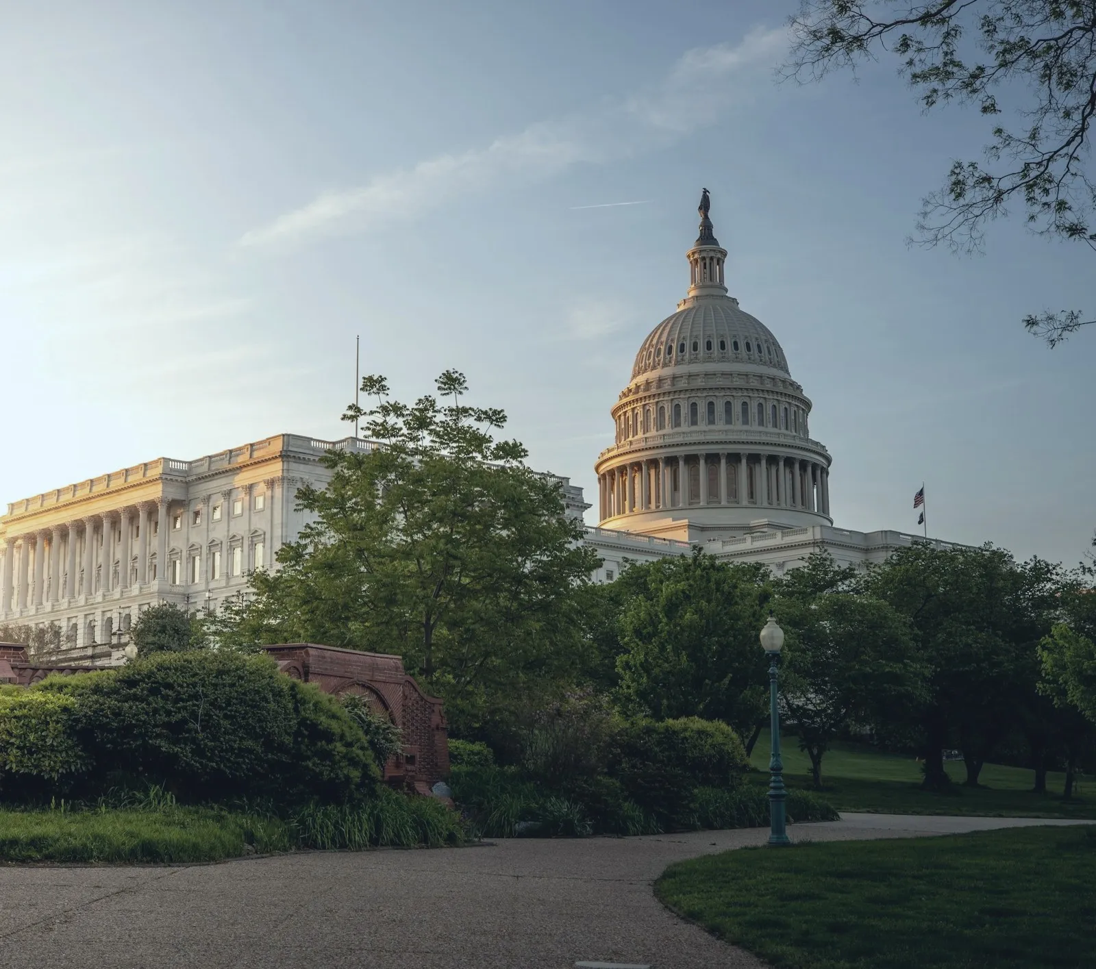 The United States Capitol at golden hour